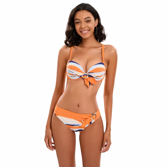Women Bikini Fancy Buckle Details Bathing Suit