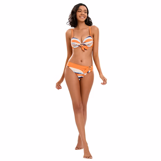 Women Bikini Fancy Buckle Details Bathing Suit