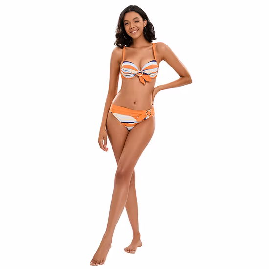 Women Bikini Fancy Buckle Details Bathing Suit